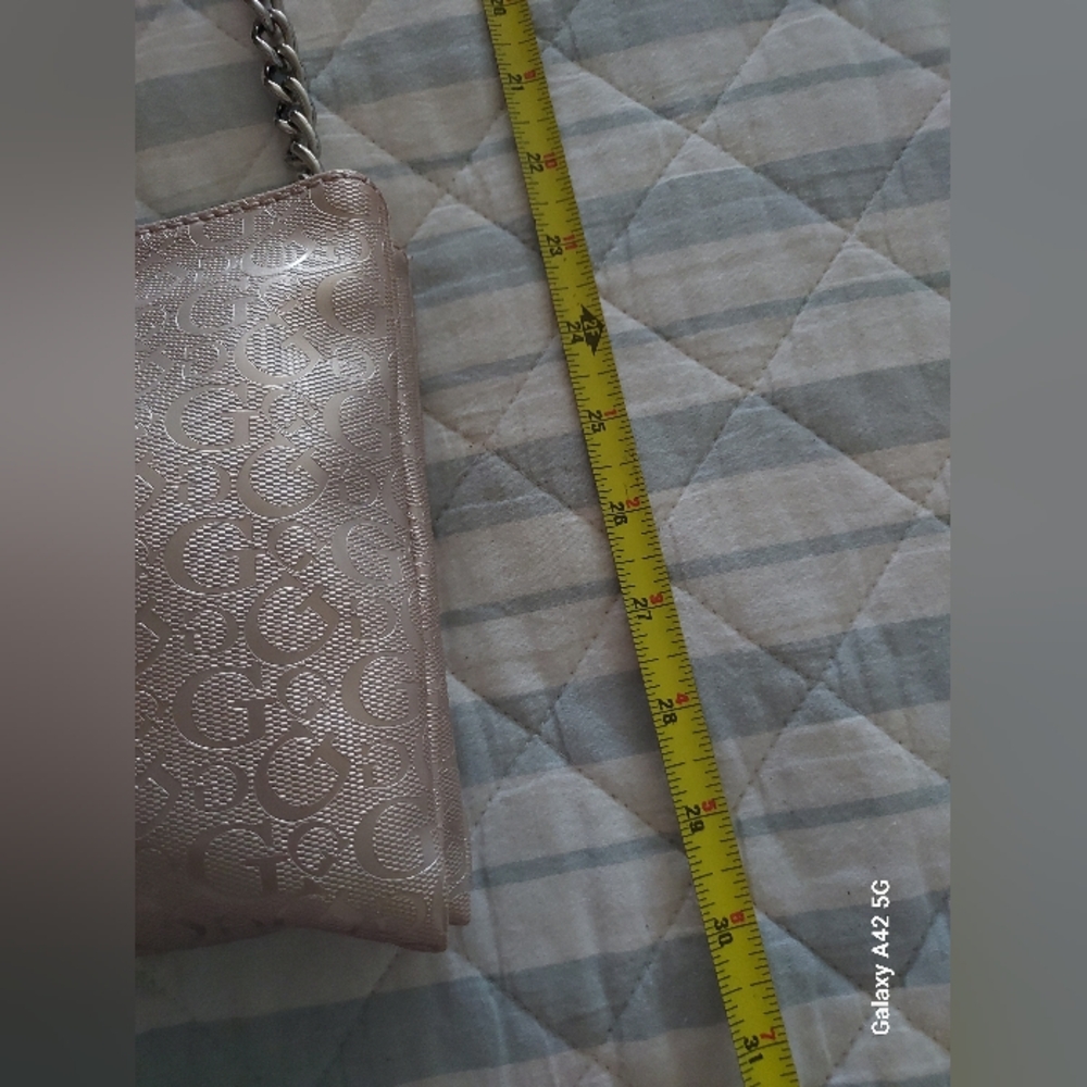 NWOT GUESS Crossbody Bag Handbag Purse Women Monogram Light pink-beige - Picture 7 of 13